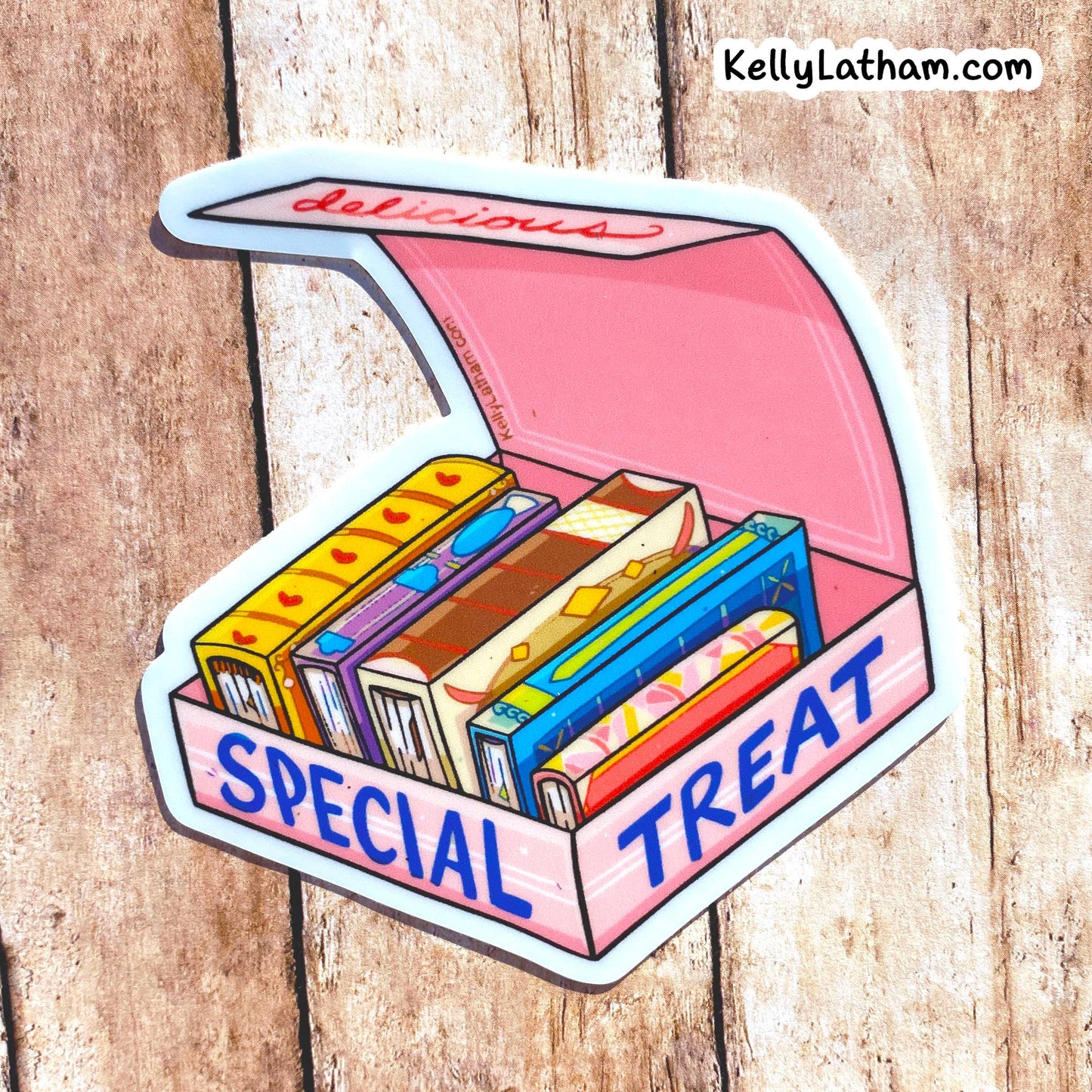 Donut Box of Books Sticker