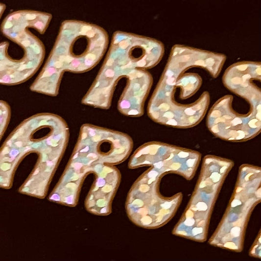 Espresso martini sparkly Heart Sticker