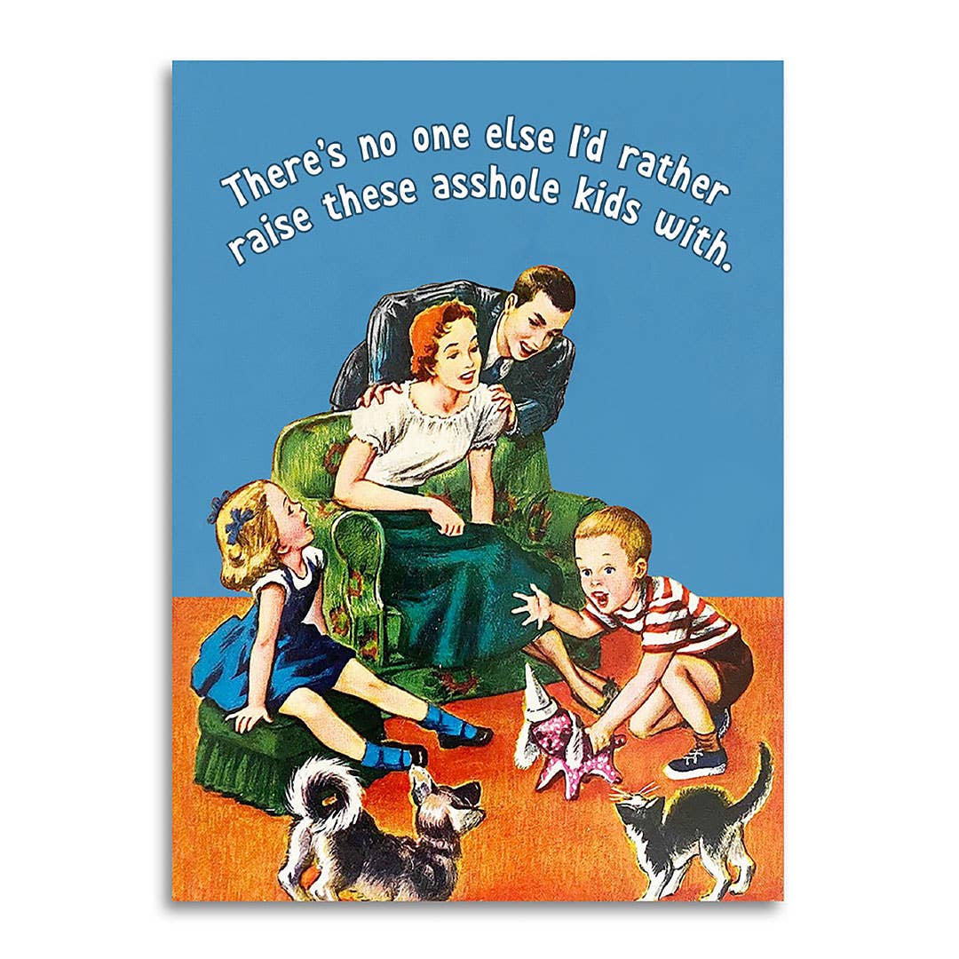 Raising Kids Together Greeting Card