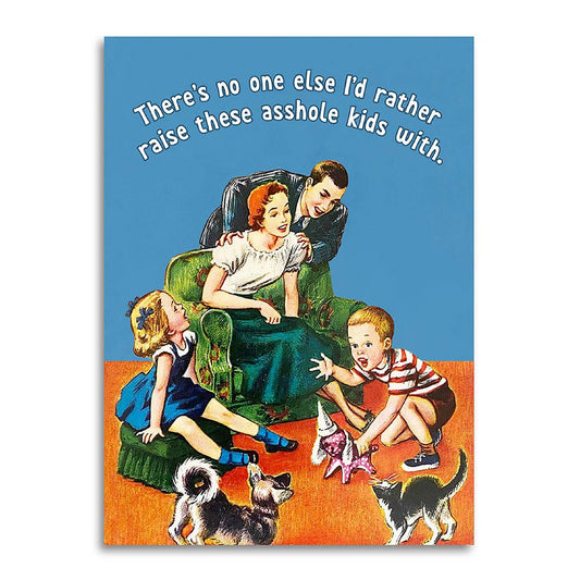 Raising Kids Together Greeting Card