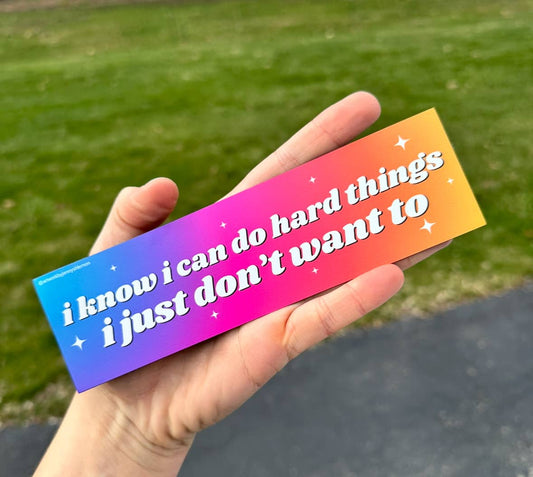 I Know I Can Do Hard Things Car Magnet