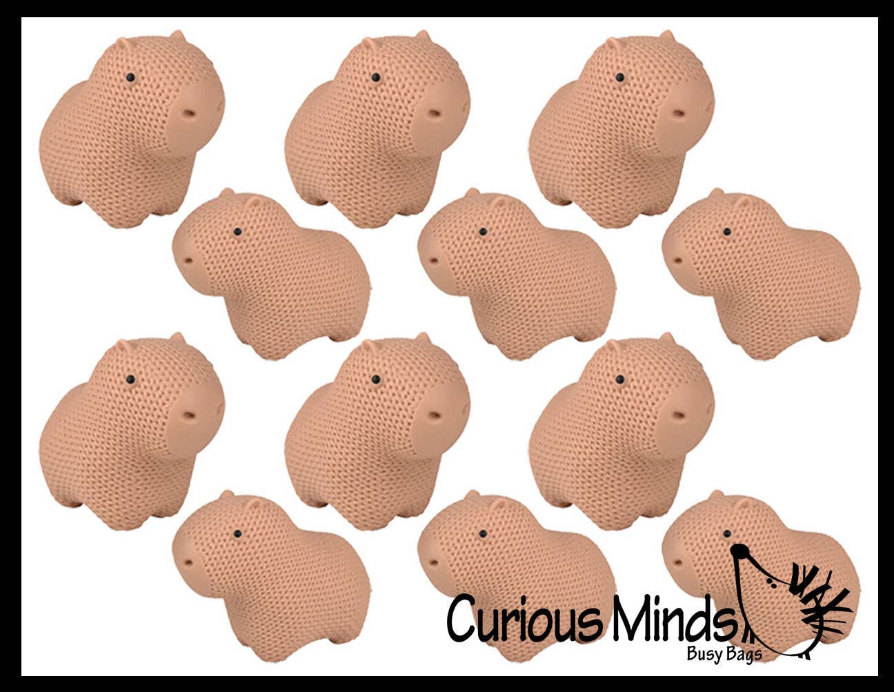 Marshmallow Crochet Look Capybara Animal Stress Ball 1PC