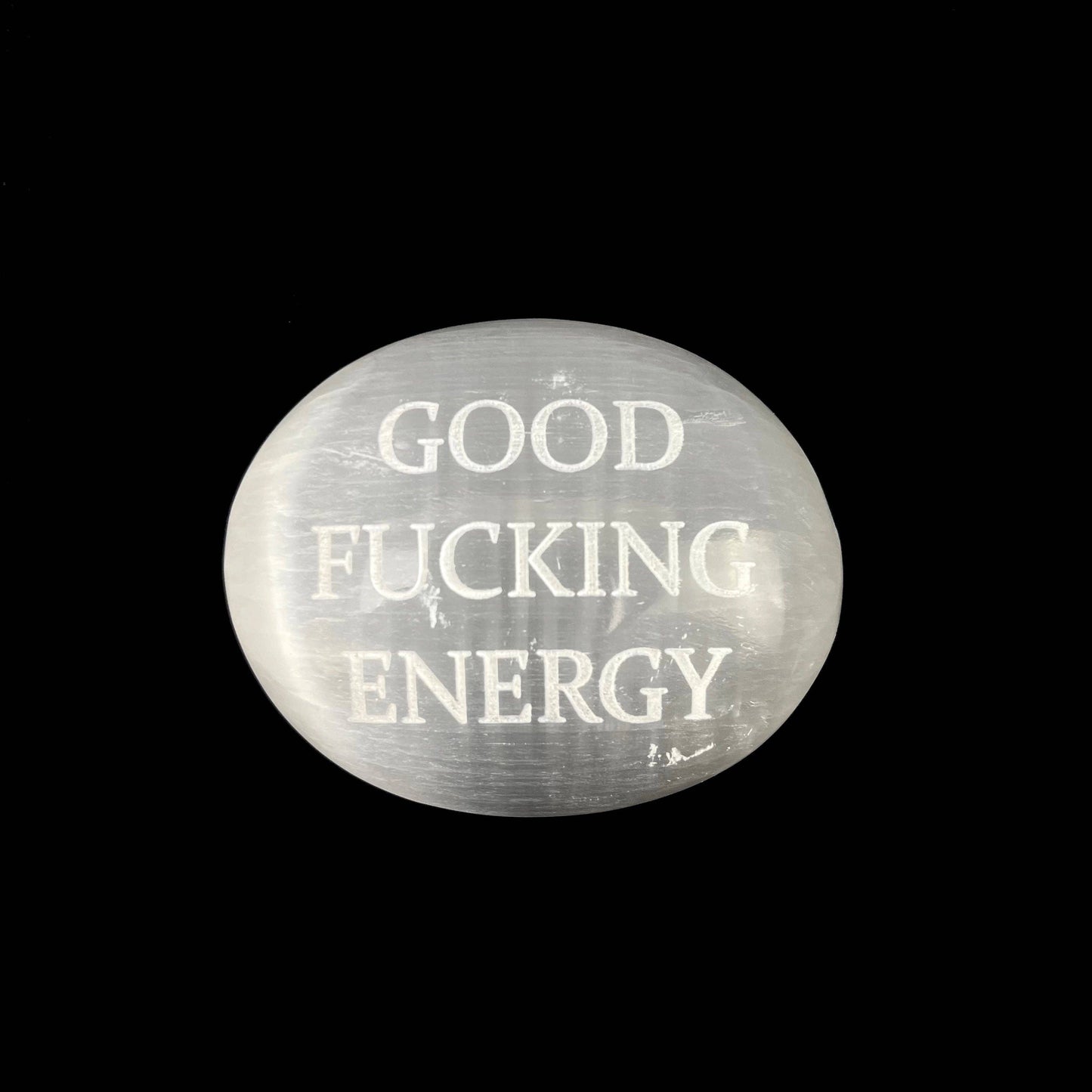 Humorous Selenite Palm Stone | Choose your favorite | (6-7cm)