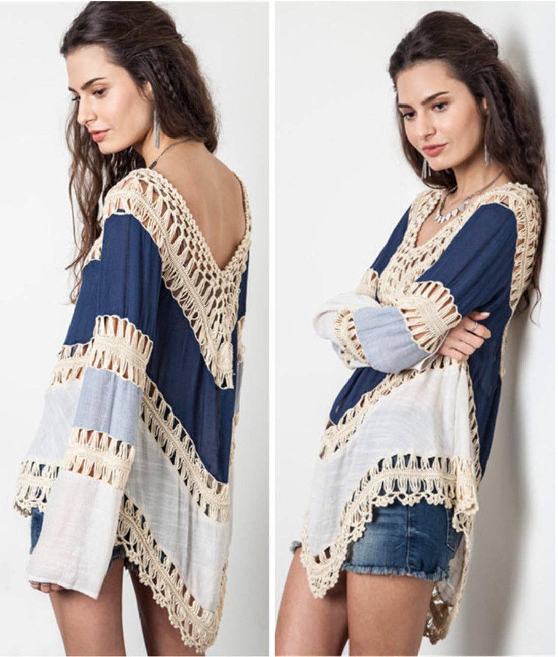 Funkyrel® Atzbranding Limited - Crosa - Bohemian Loose Beach Cover-Up
