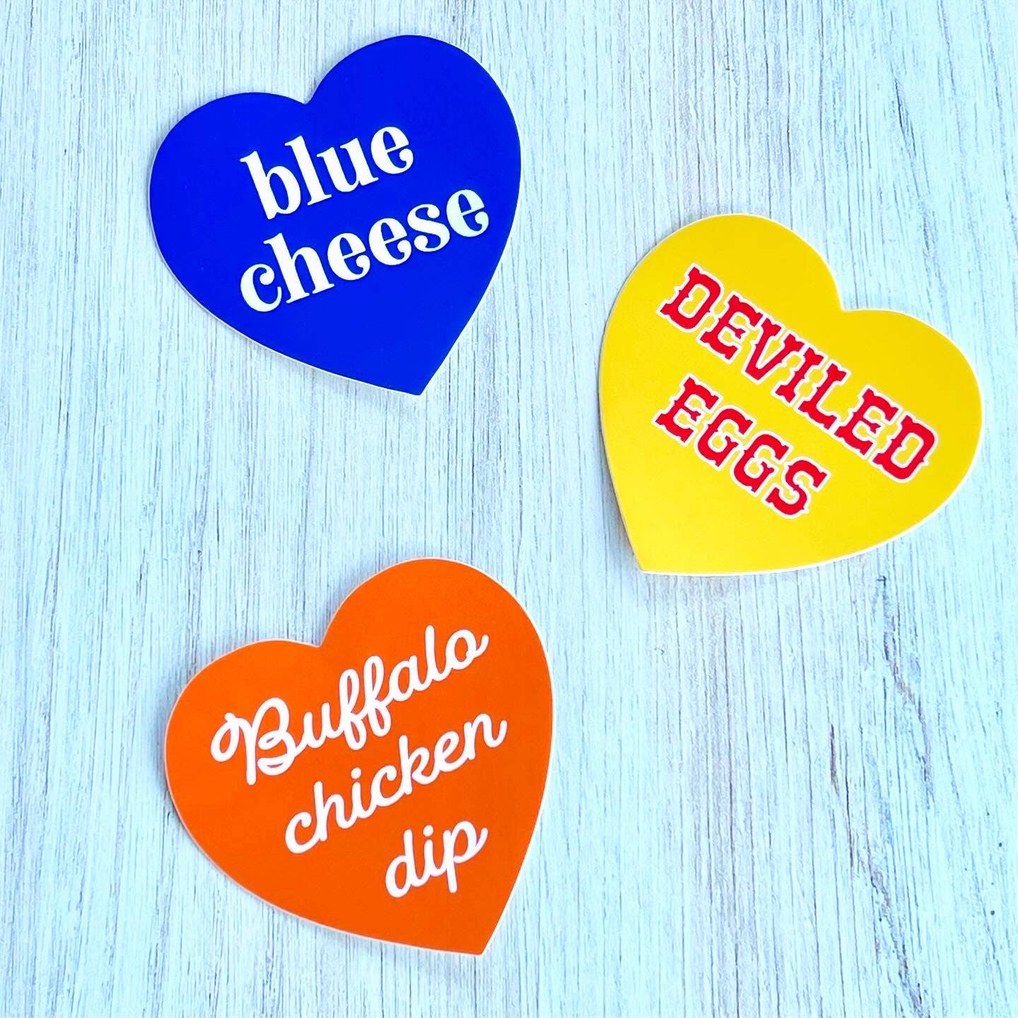 The Silver Spider - Deviled eggs Heart Sticker restaurant Foodie gifts