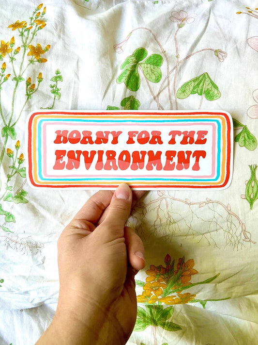 Horny for the Environment Bumper Sticker