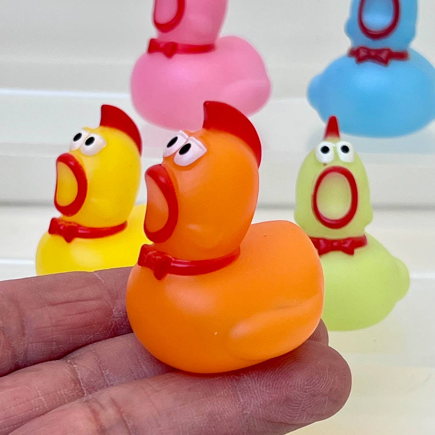 Colorful Mini Chicken Figurine