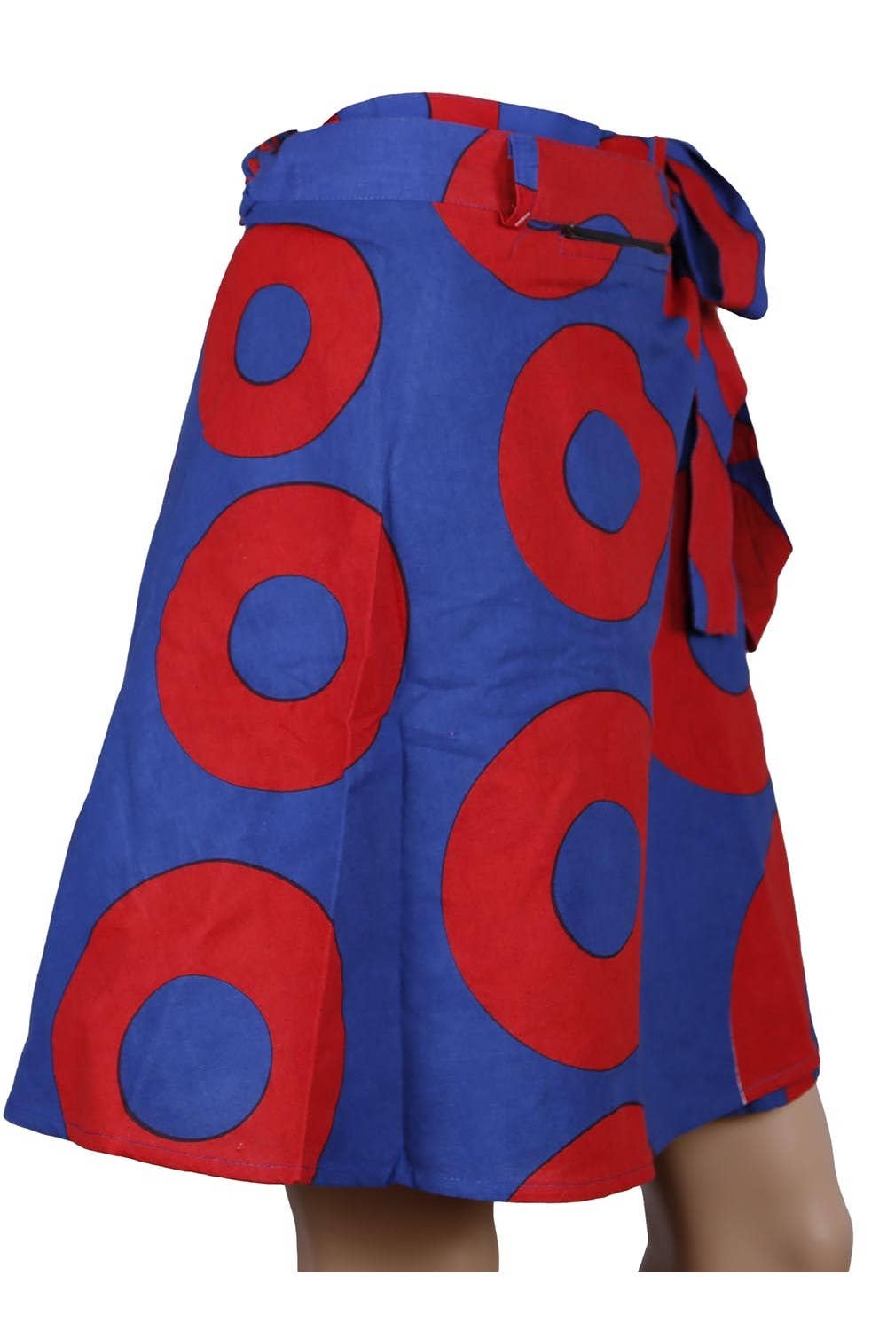Sunshine Joy - Short Wrap Skirt With Zip Pocket Donuts