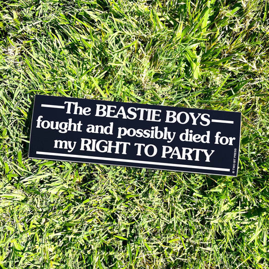 Right to Party Bumper Sticker