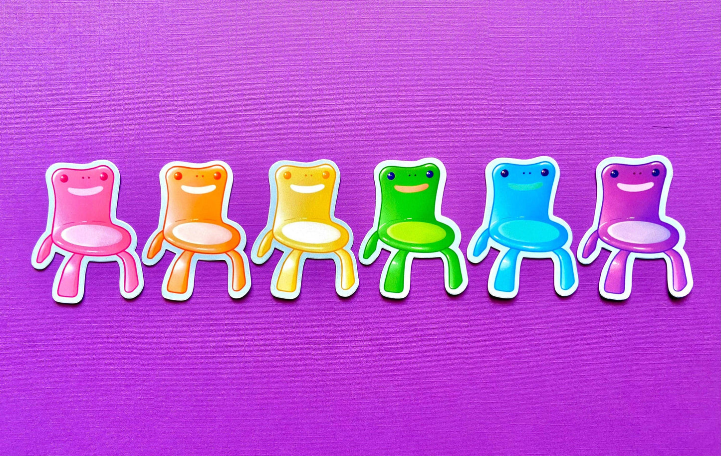 Mini Rainbow Froggy Chair Sticker Packs