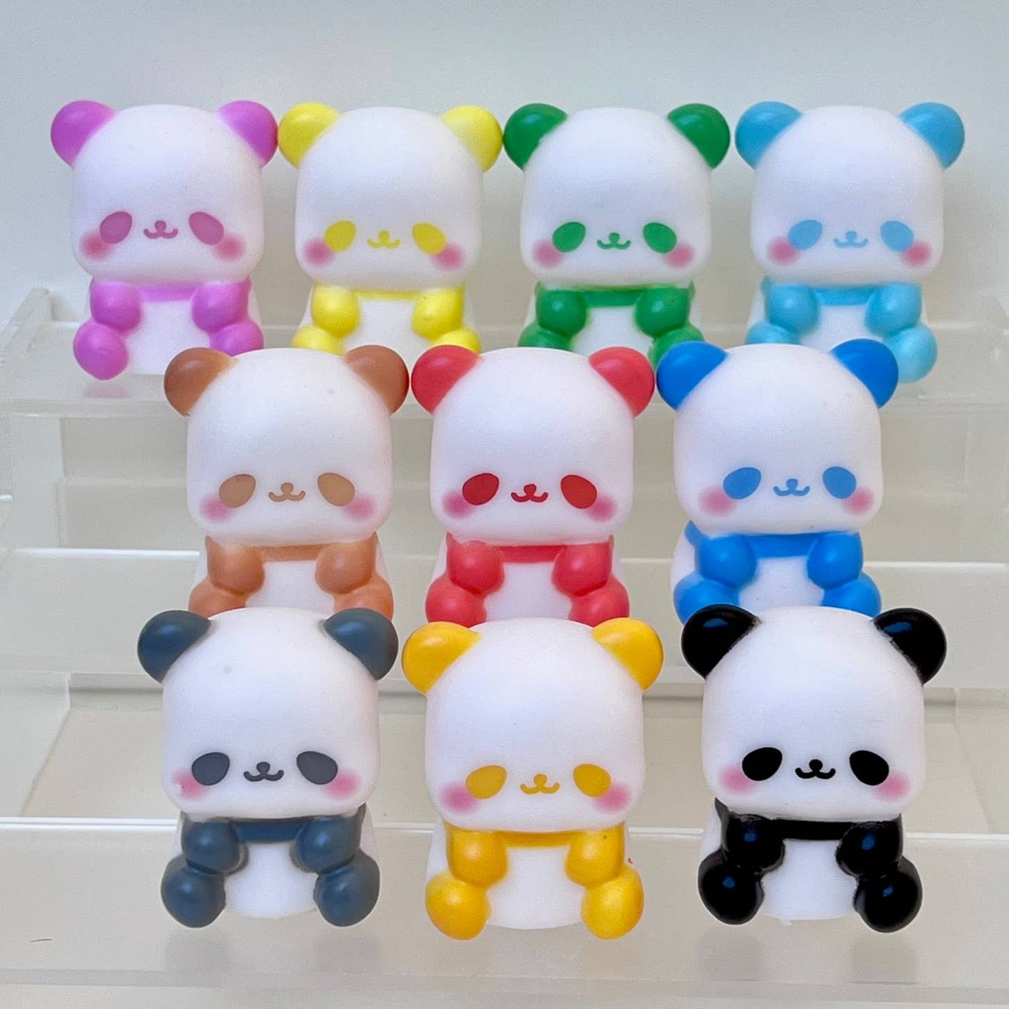Colorful Panda mini Figurines