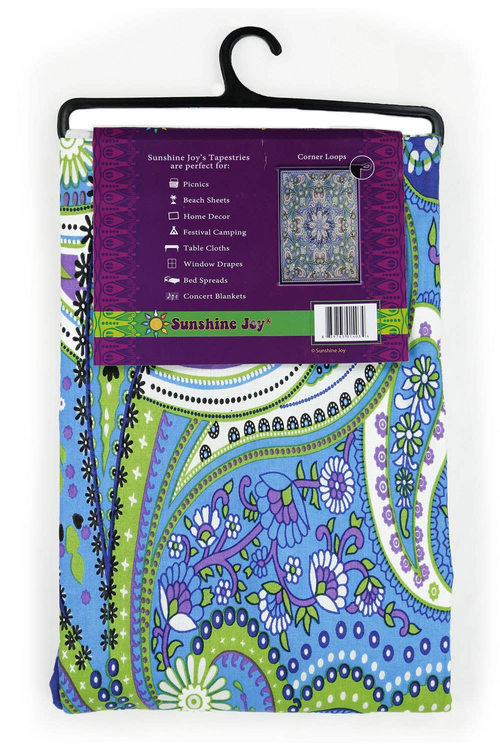Sunshine Joy - 3D Glow in the Dark Tapestry InfinityStar Tapestries Paisley