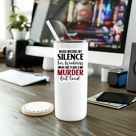 Never Mistake My Silence True Crime Sticker
