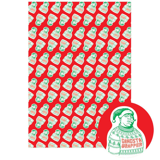 Gangsta Wrapper Biggie Gift Wrapping Paper Roll of 3 Sheets