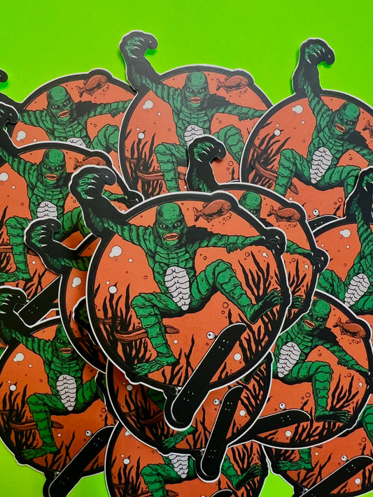 Kickflippin' Creature Sticker