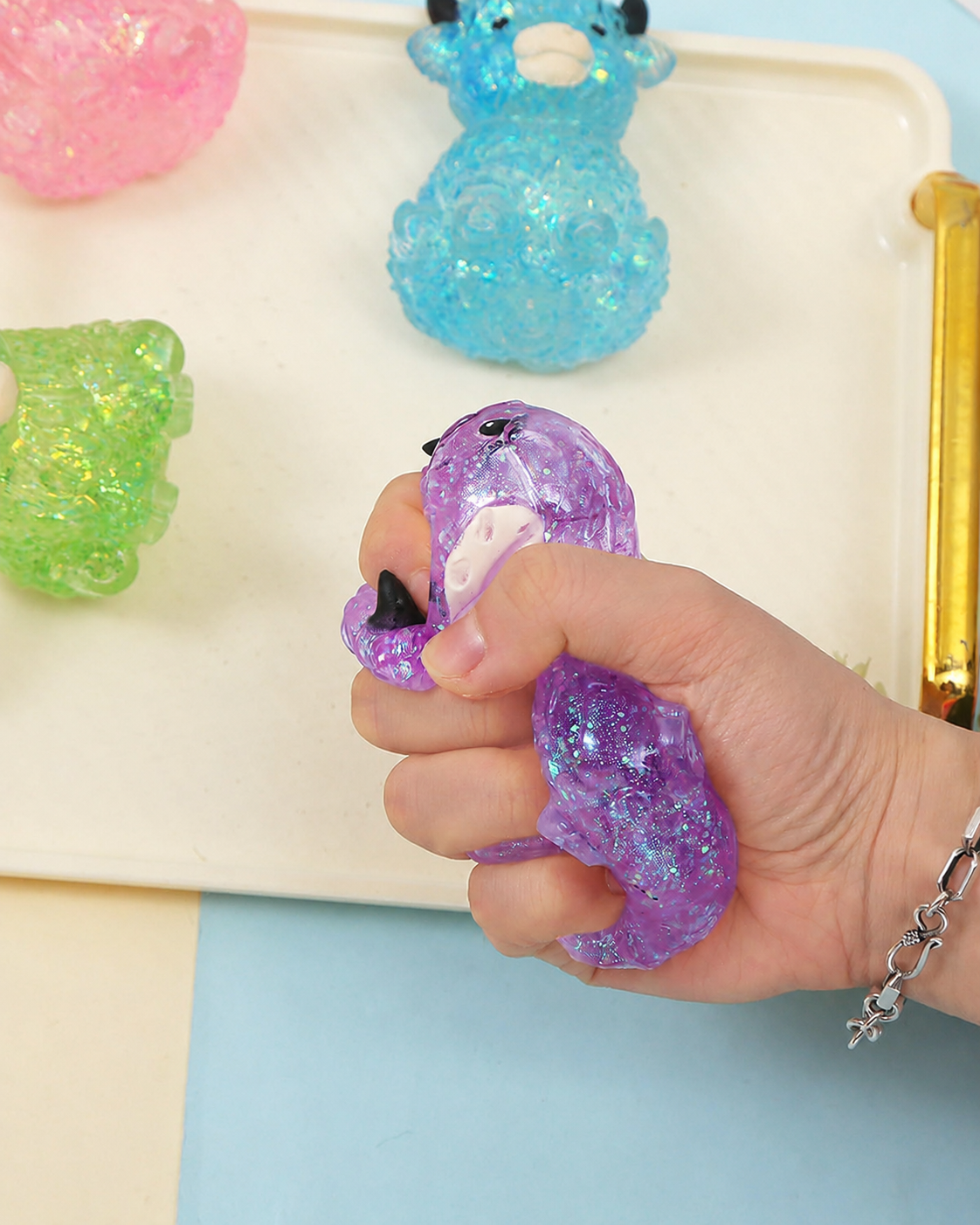 Eagle Crest Industries Inc. - Glitter Cow Squishy Stress Toy
