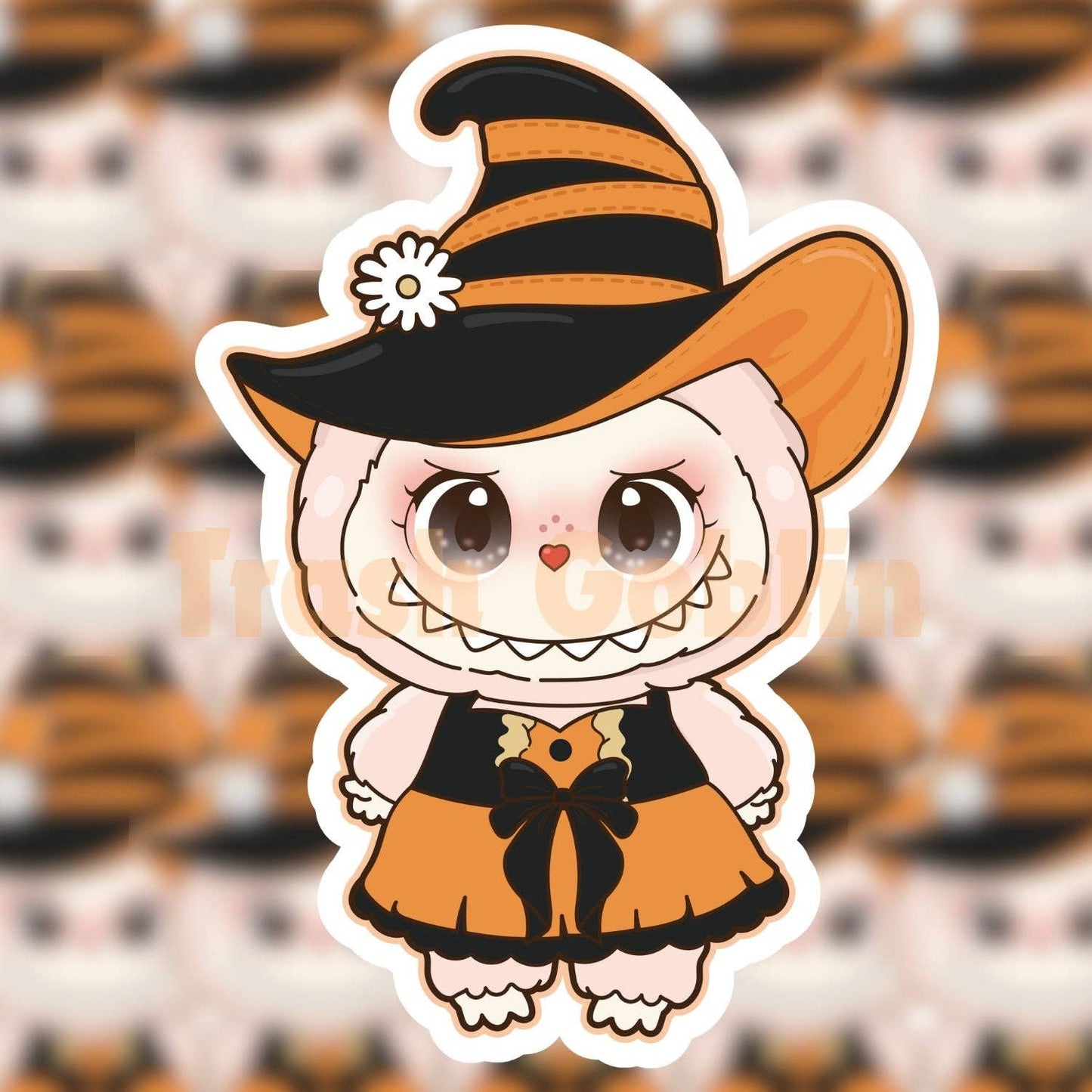 Witch Labubu Vinyl Sticker