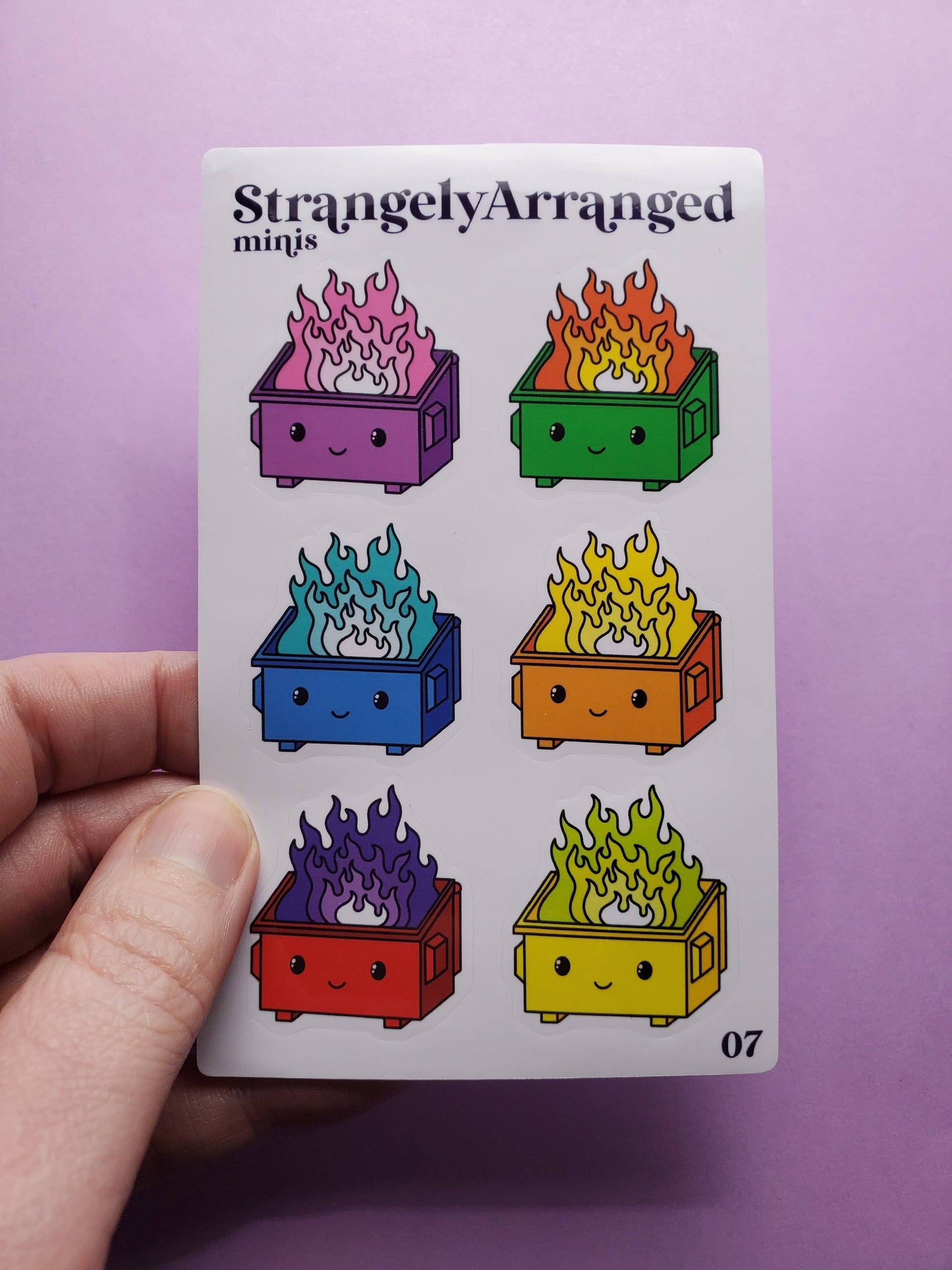 Dumpster Fire Mini Stickers