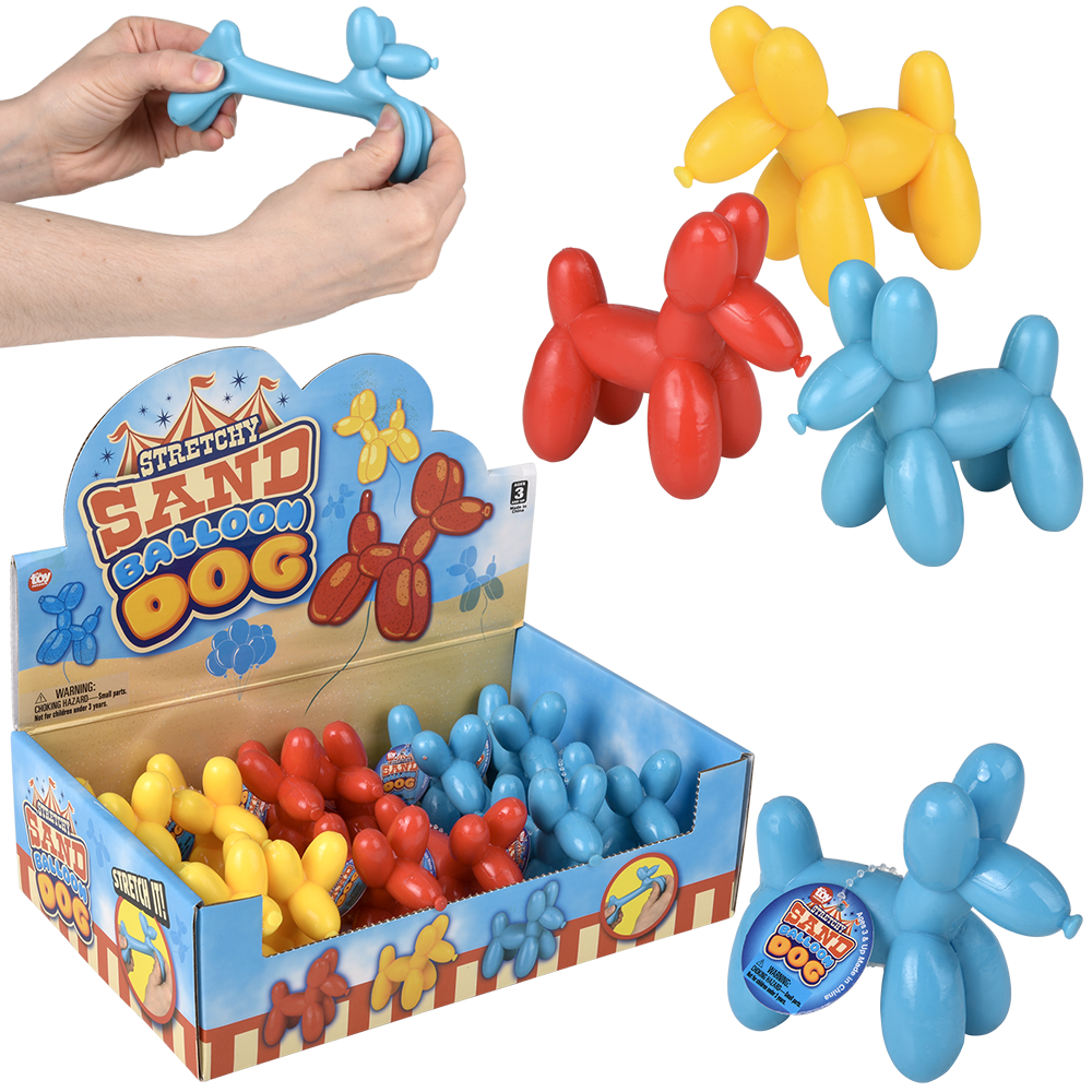 3.5" STRETCHY AND SAND BALLOON DOG 1PC
