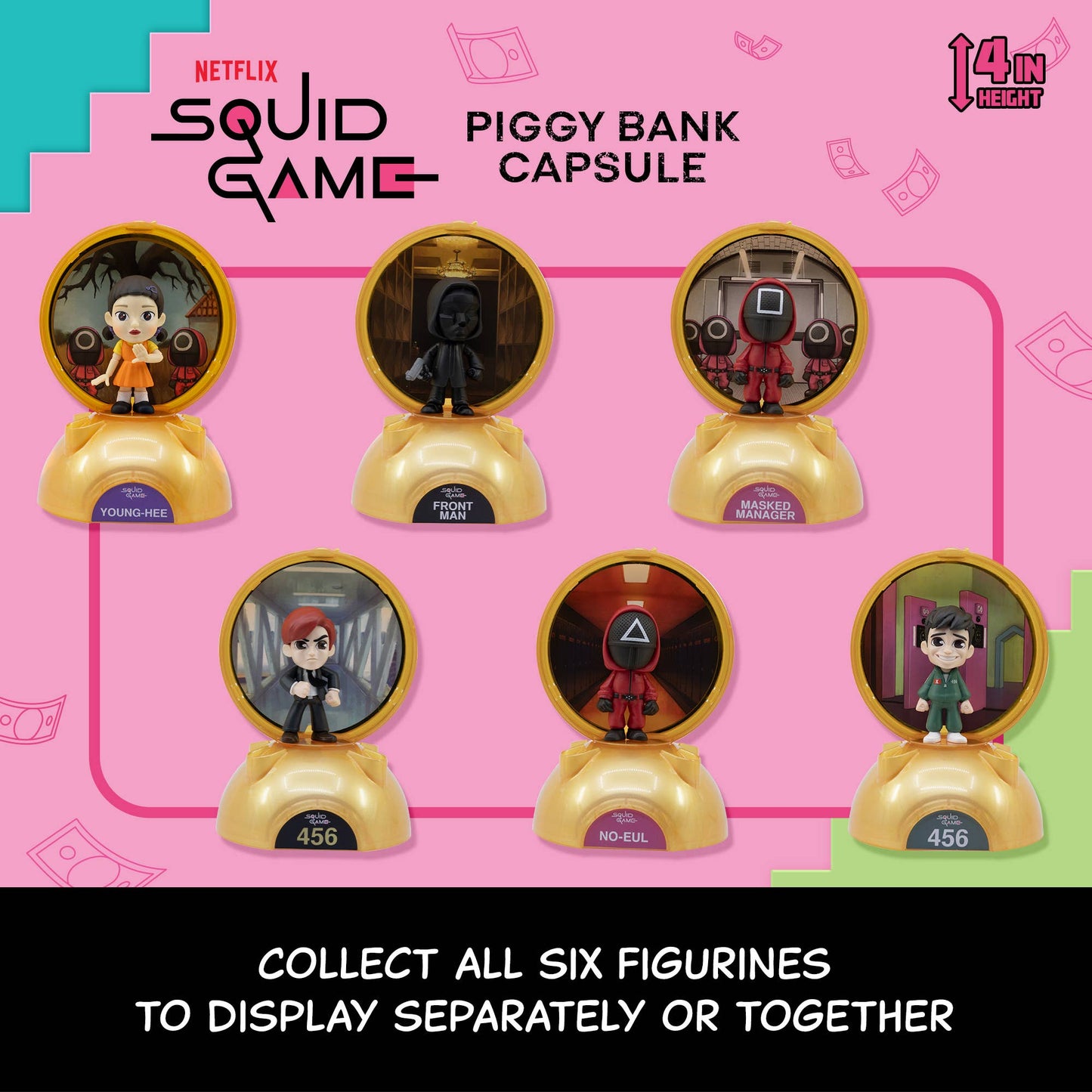 Squid Game Piggy Bank Blind Box Mystery Capsule
