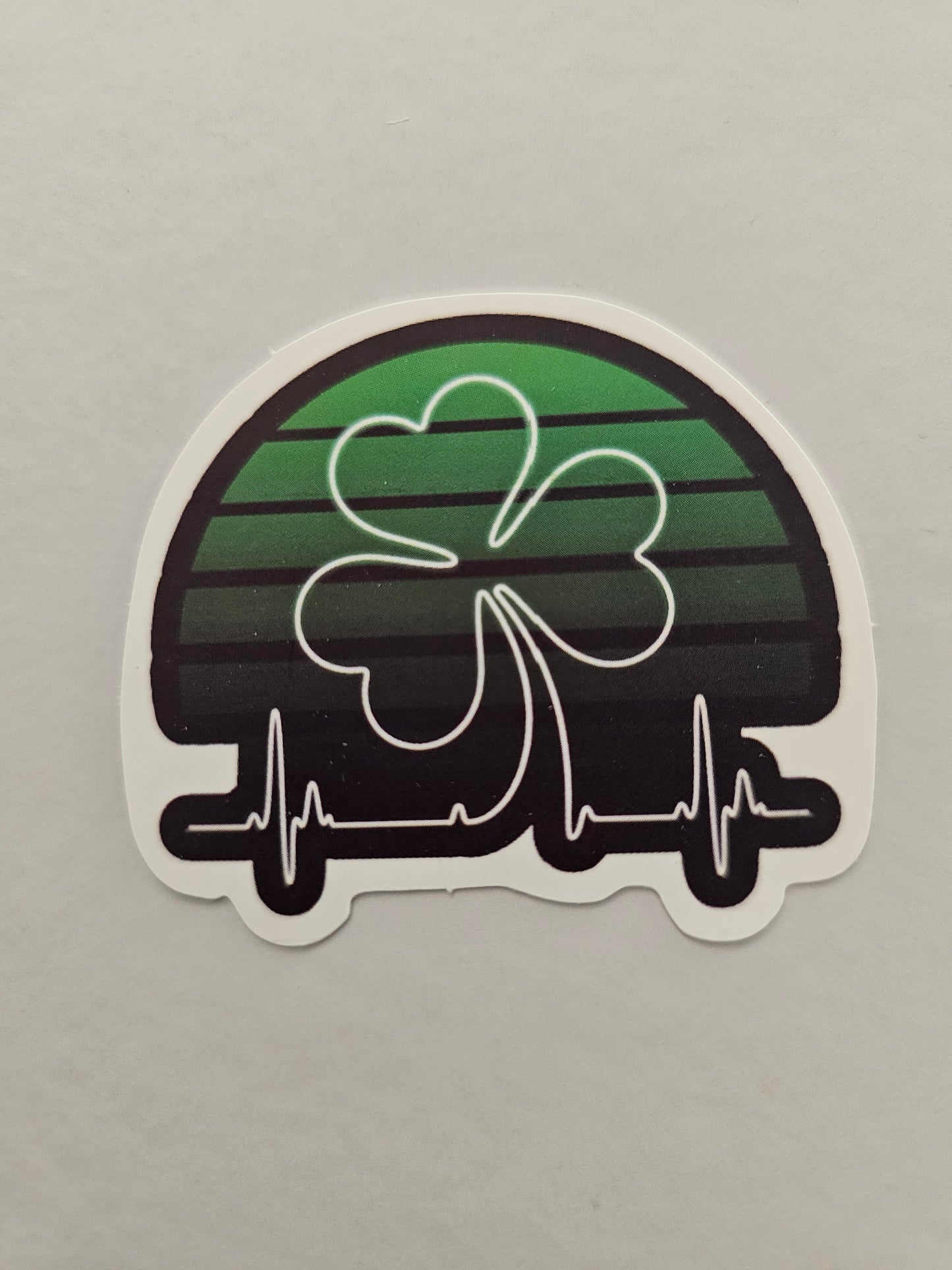 Shamrock Heartbeat Sticker