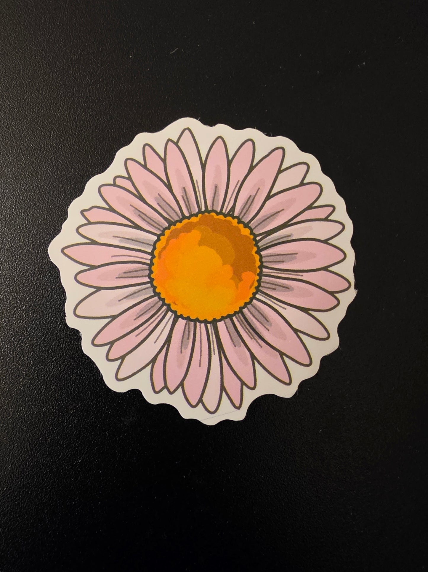 Pink daisy sticker