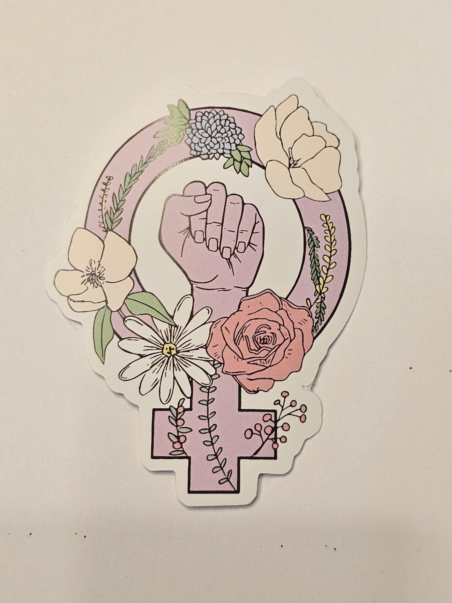 Floral Feminist Sticker