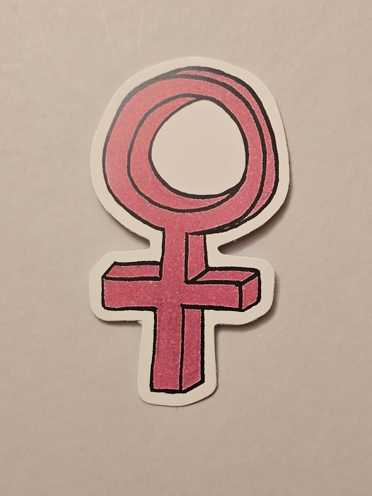 Pink Female Symbol Sticker