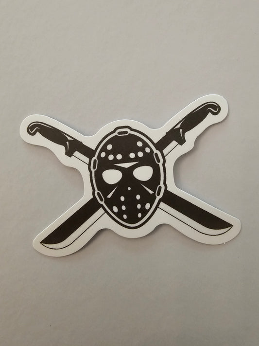 Jason mask sticker
