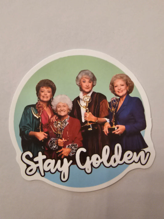 Stay Golden Round Sticker