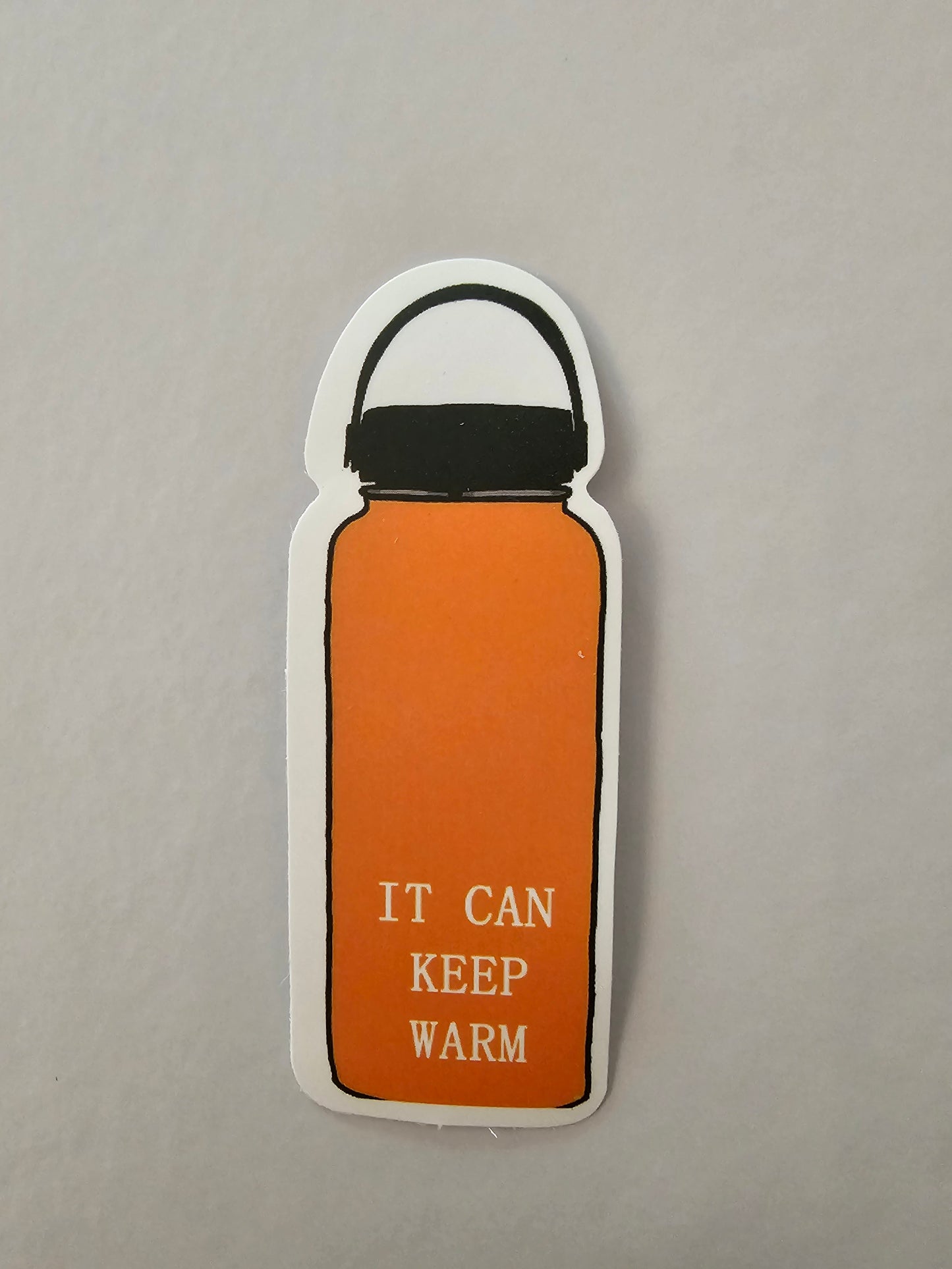 Orange bottle sticker