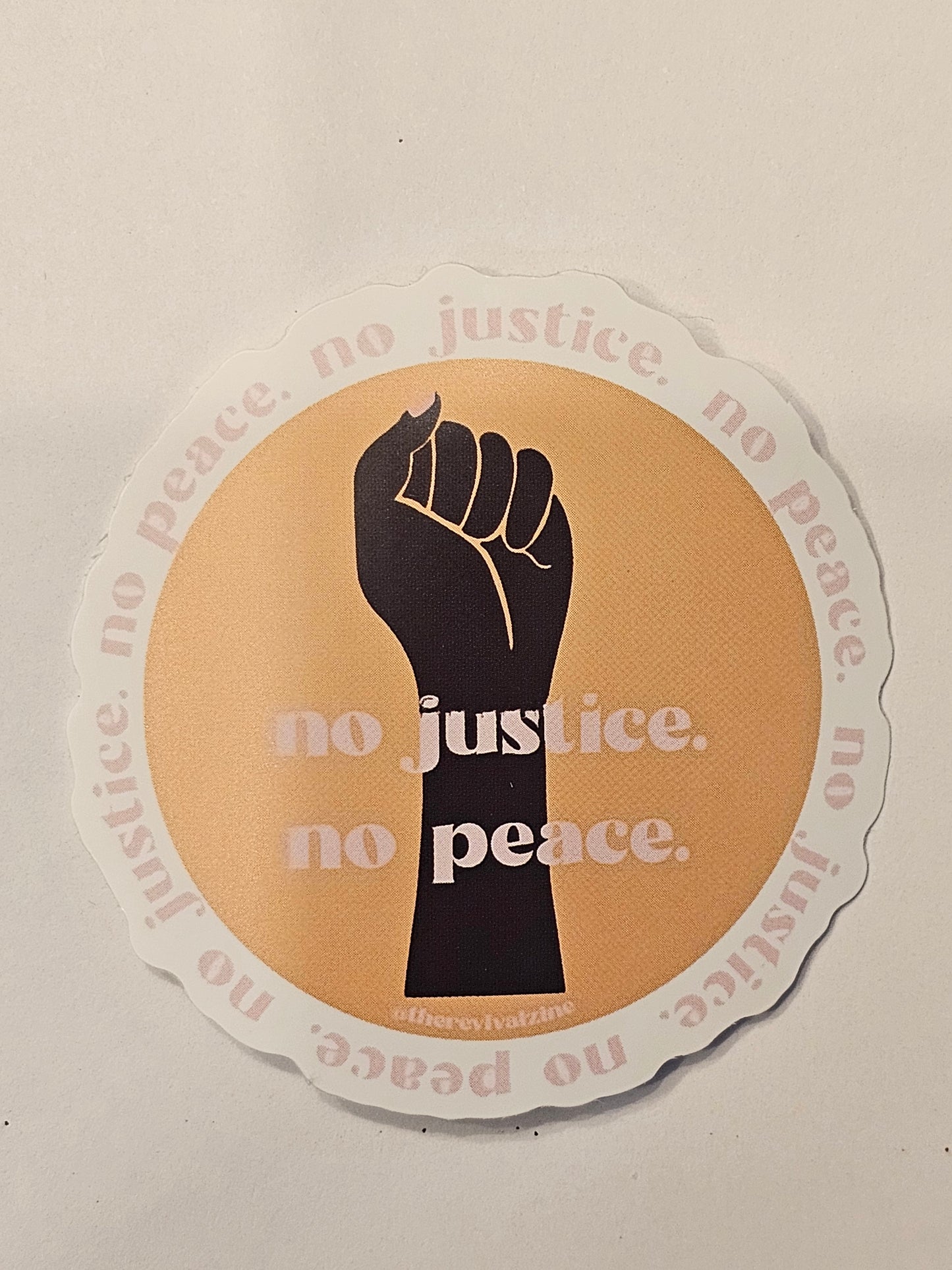 No Justice No Peace Sticker