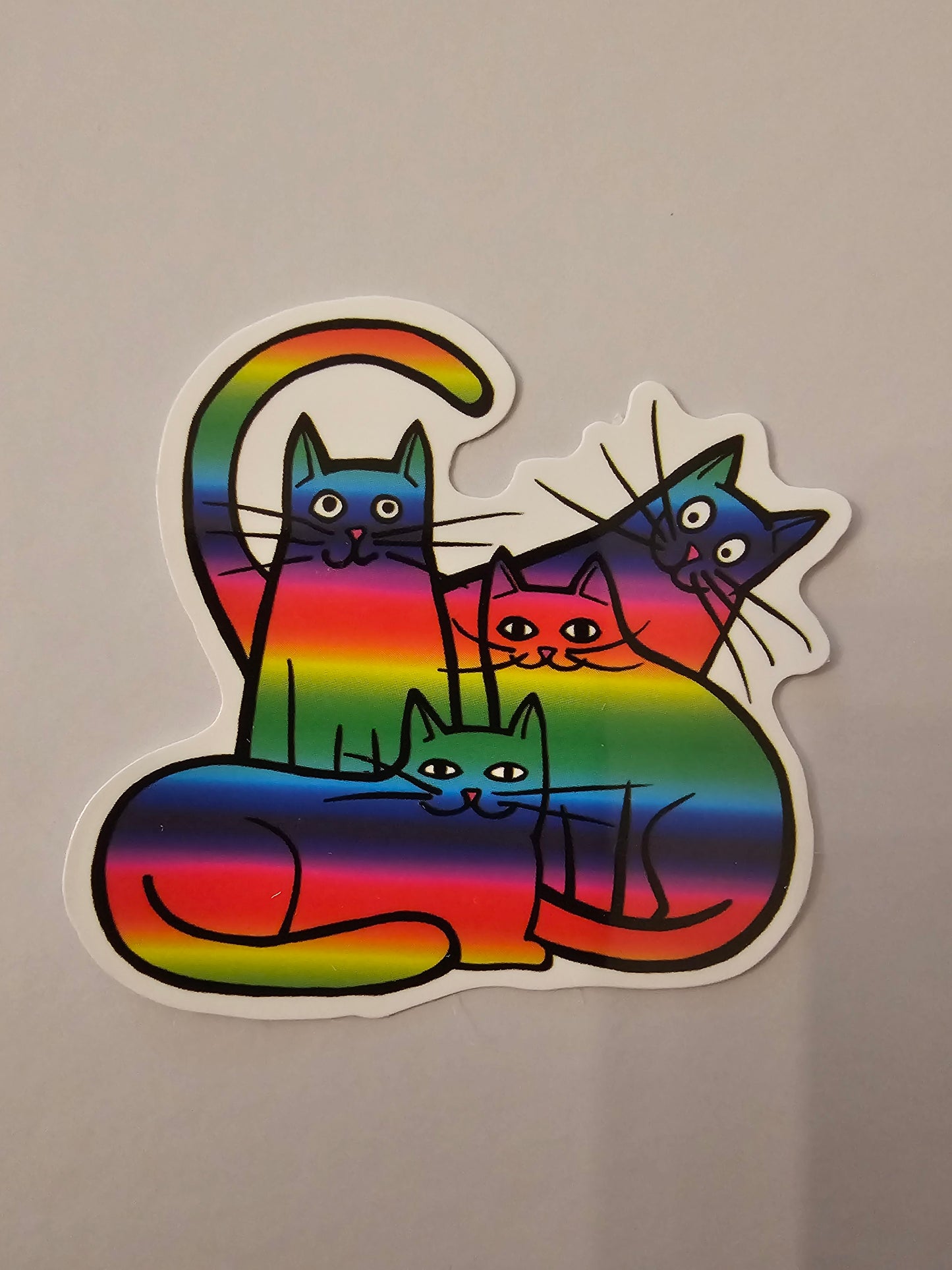 Rainbow cats sticker