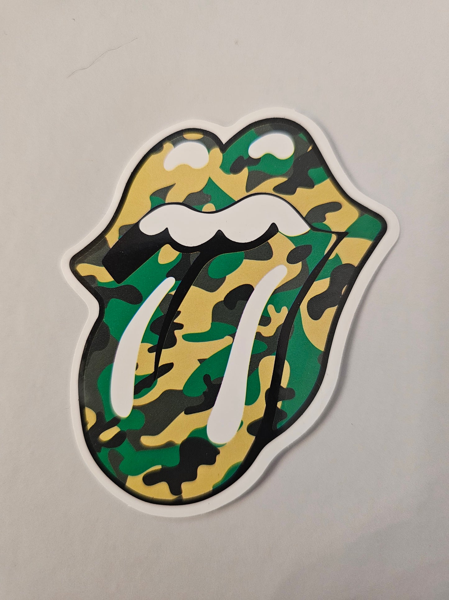 Camouflage Tongue Sticker