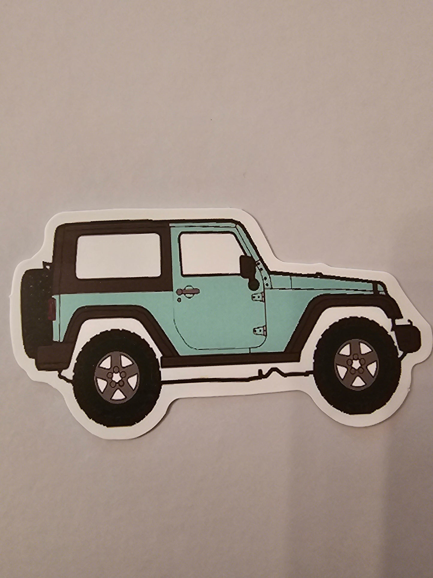 Teal Jeep Sticker