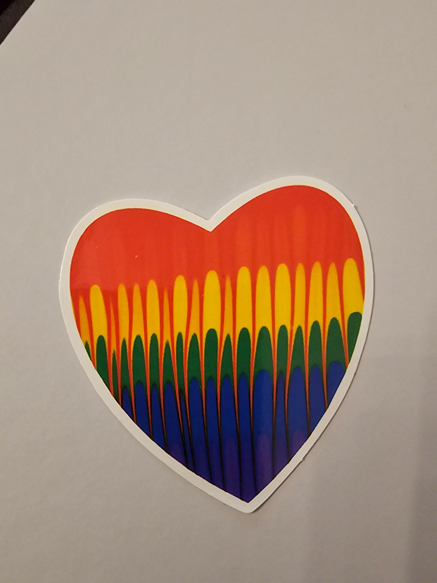 Rainbow Drip Heart Sticker