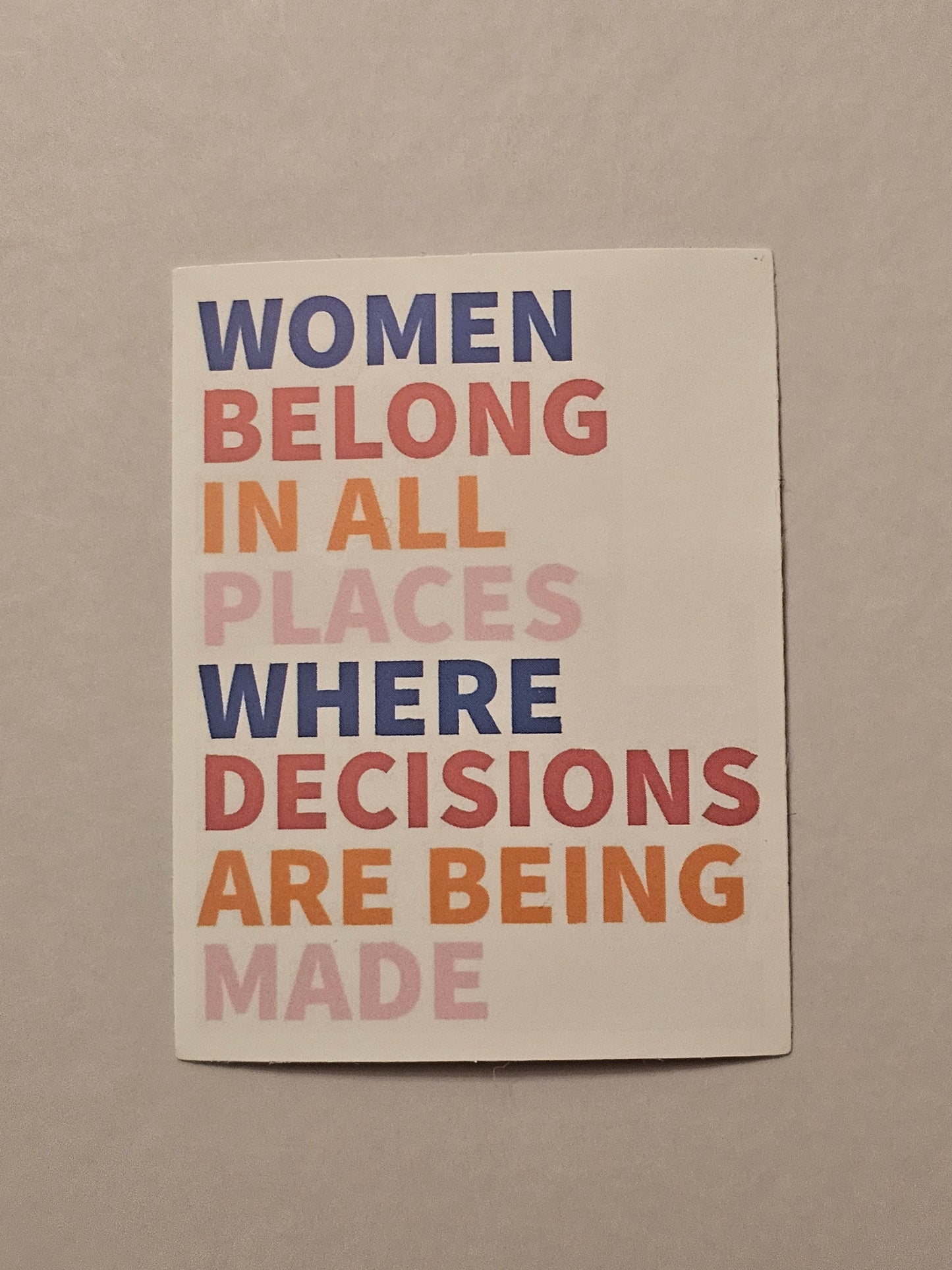 Women Belong Sticker