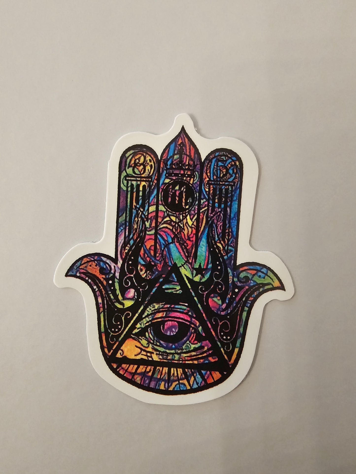 Rainbow Hamsa Hand Sticker