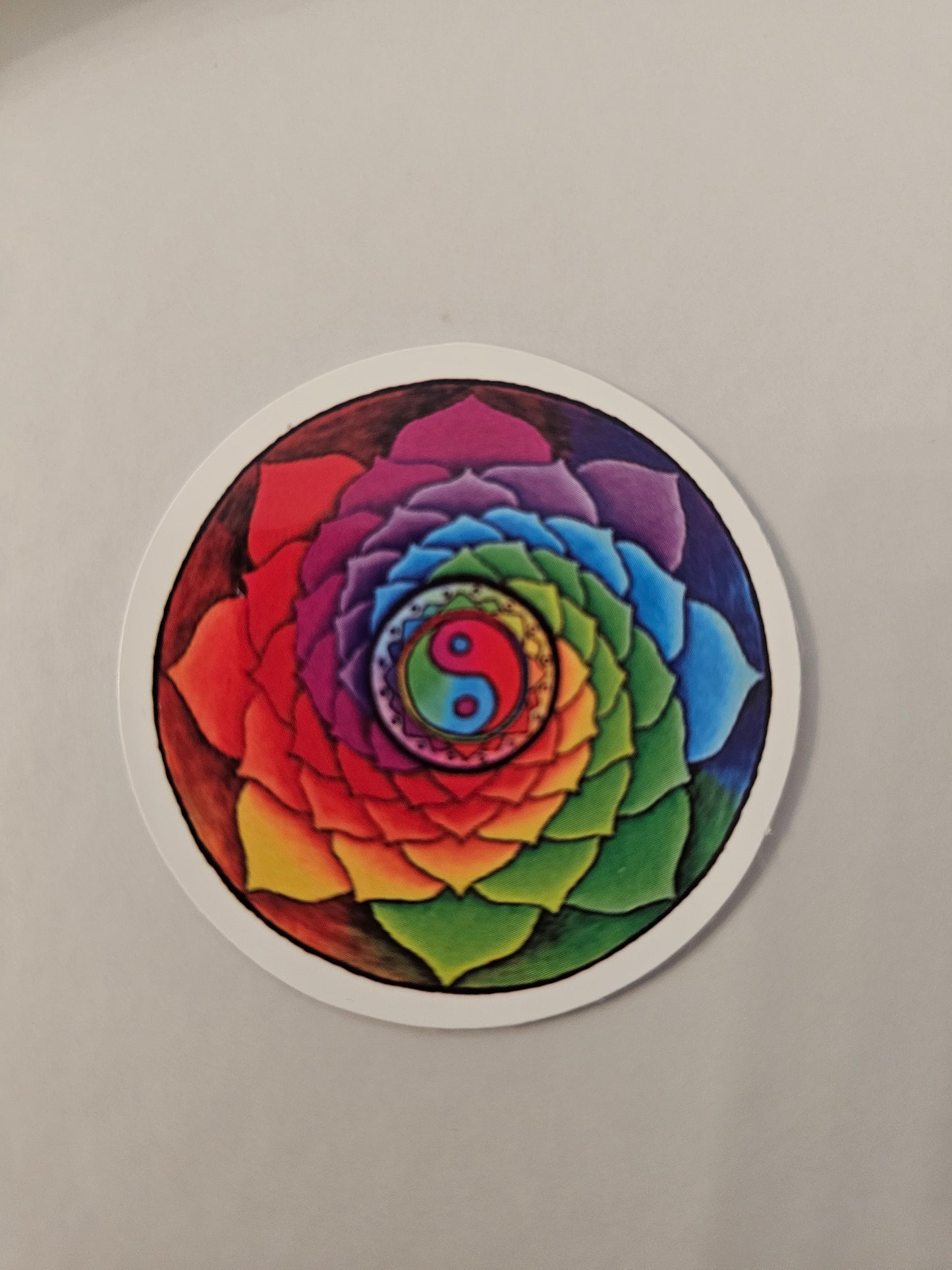 Rainbow Yin Yang Sticker