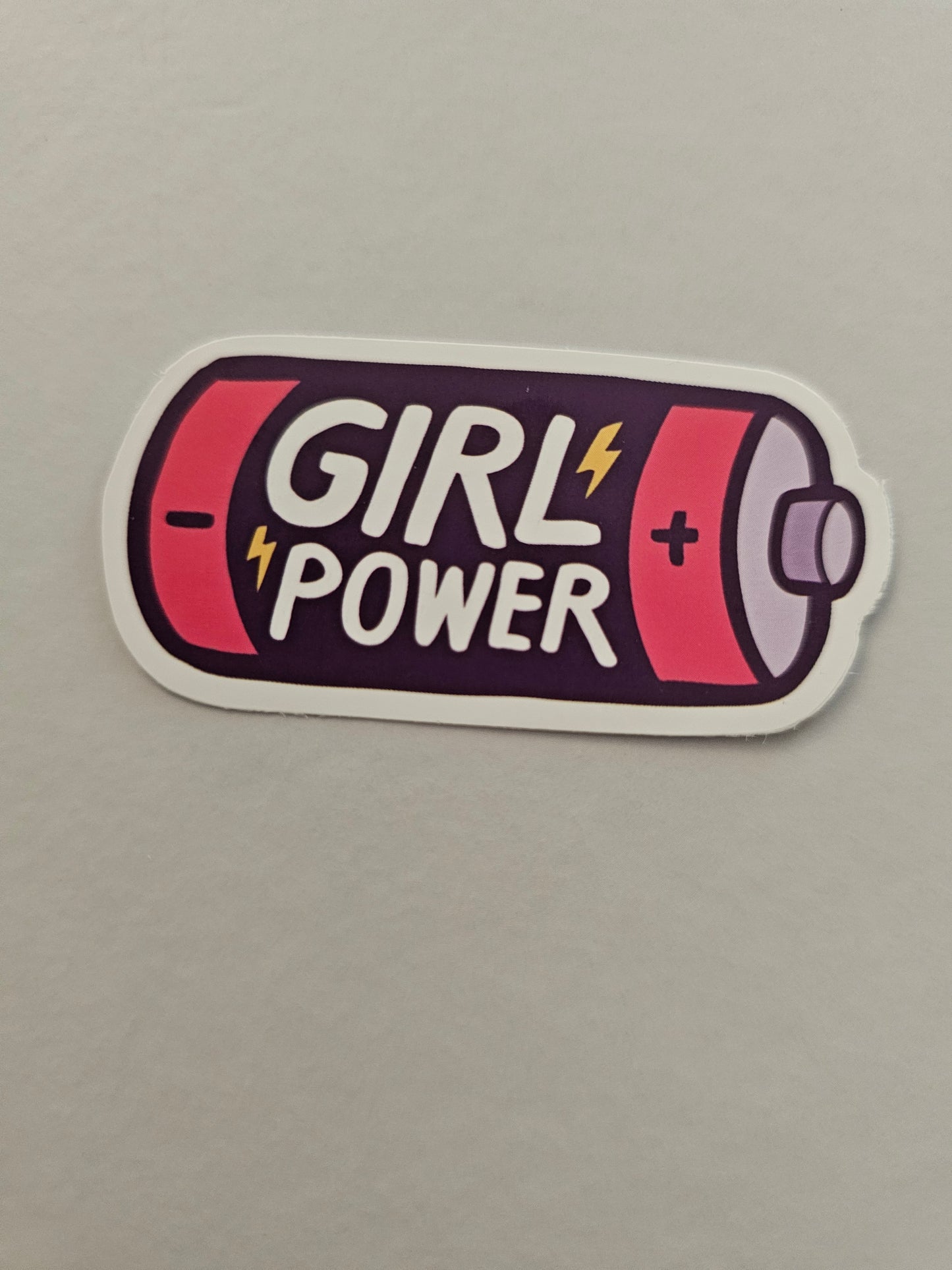 Girl Power Battery Sticker