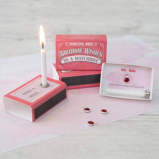 July Birthstone In A Matchbox