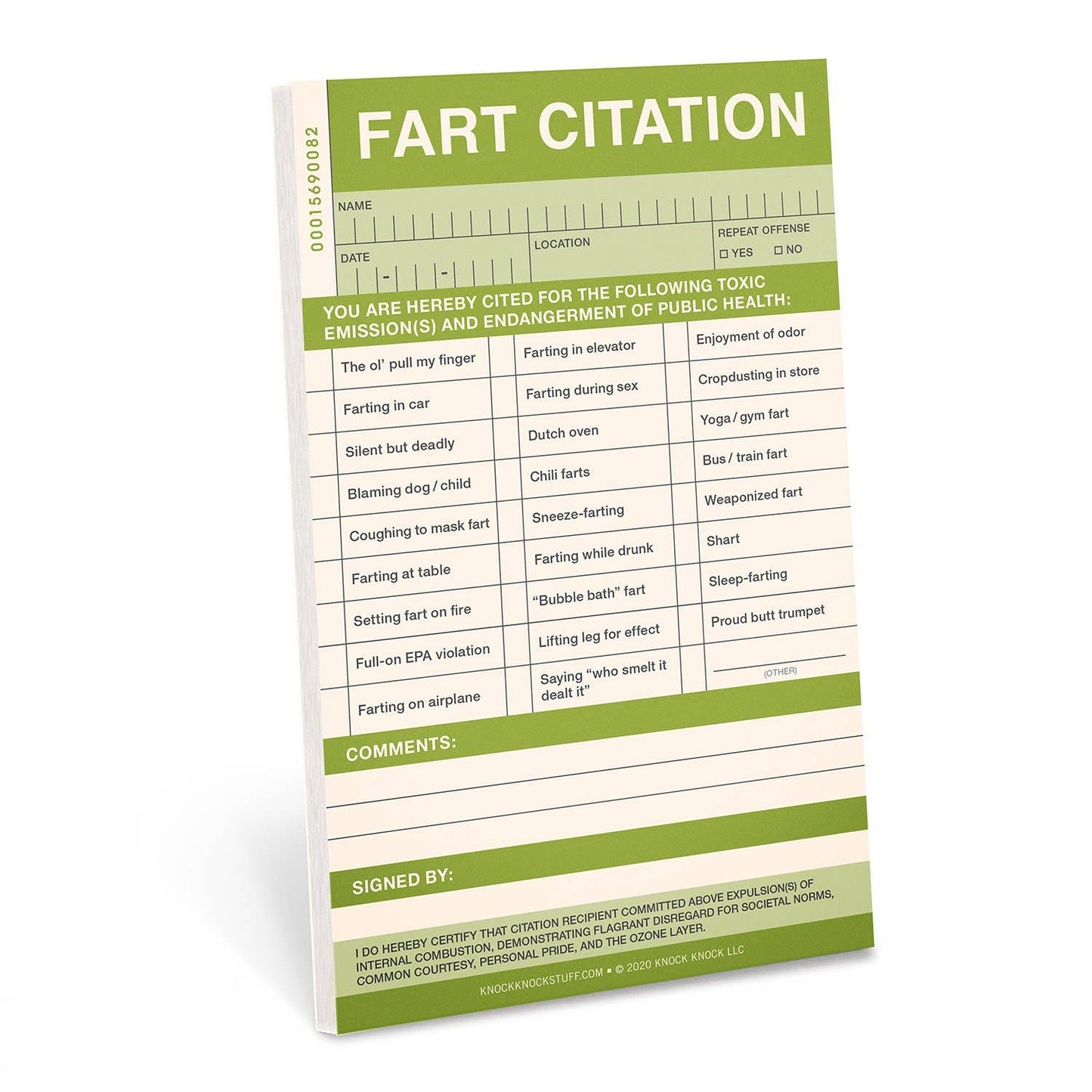 Fart Citation Notepad