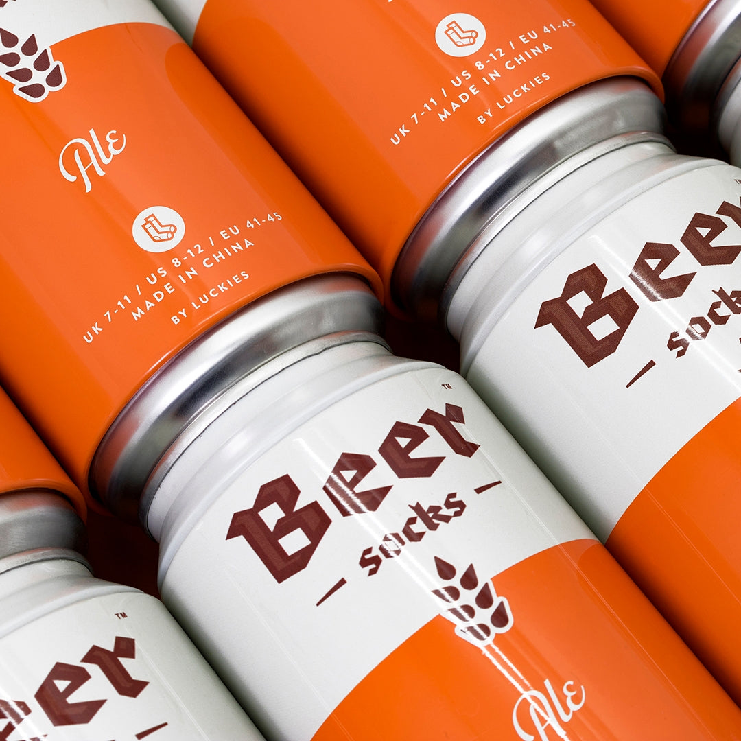 Beer Socks Ale - Comes in a can container!