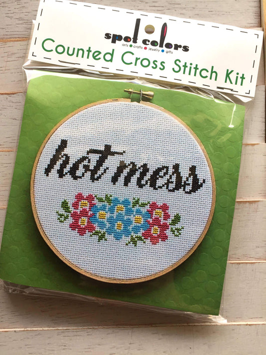 Hot Mess Cross Stitch Kit
