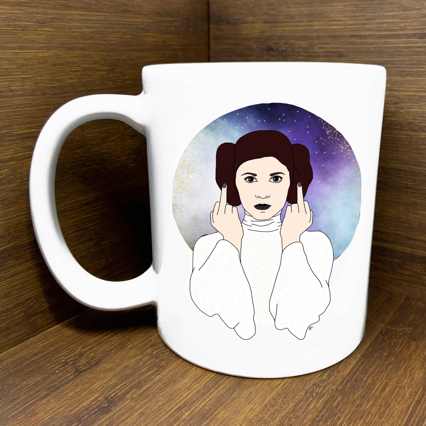 Original artwork Princess Leia Middle Finger Mug