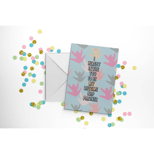 I Hereby Invite You To Be My Lifetime Nap Partner Card