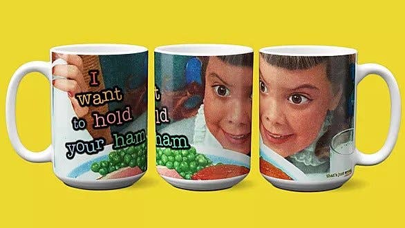 I Want to Hold Your Ham - Misheard Song Lyrics Mug - Large