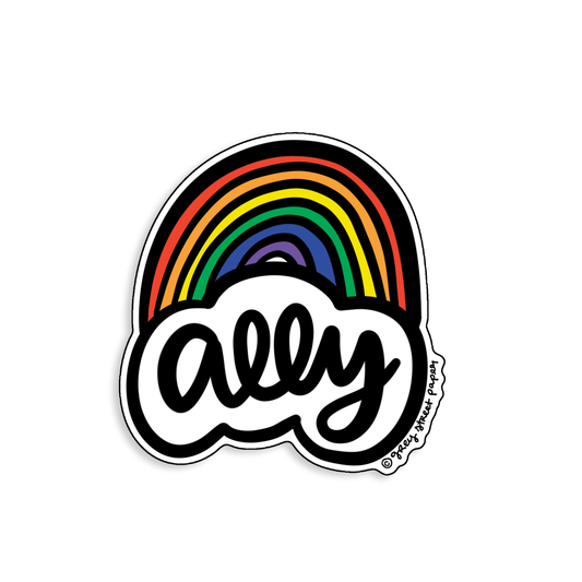 LGBTQ Ally Rainbow Sticker