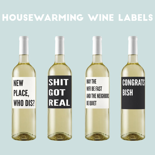 Housewarming Wine Labels