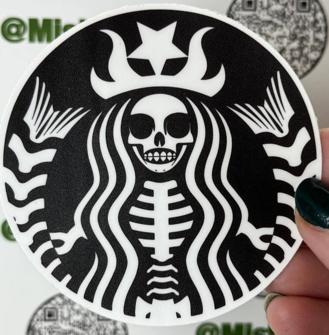 Vinyl Sticker - Skeletal Mermaid